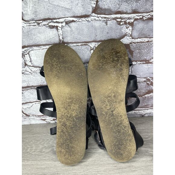 Free People Marianne Black Leather Platform Gladiator Strappy Sandals Women 41EU - Picture 11 of 16